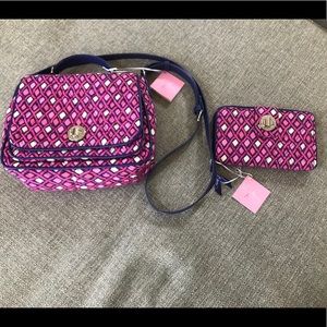 Vera Bradley crossbody purse and wallet.